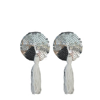 Round Sequin Pasties with White Tassel