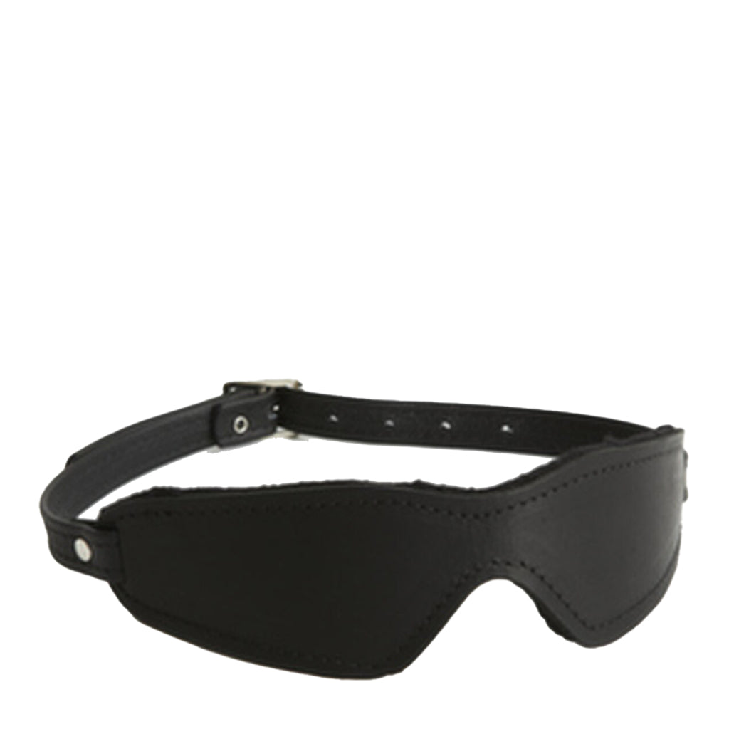 Sax Leather Slim Fur Lined Buckle Blindfold