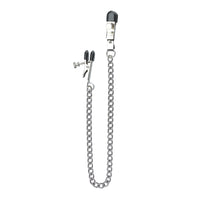 Spartacus Adjustable Broad Tip Nipple Clamps with Loop Link Chain