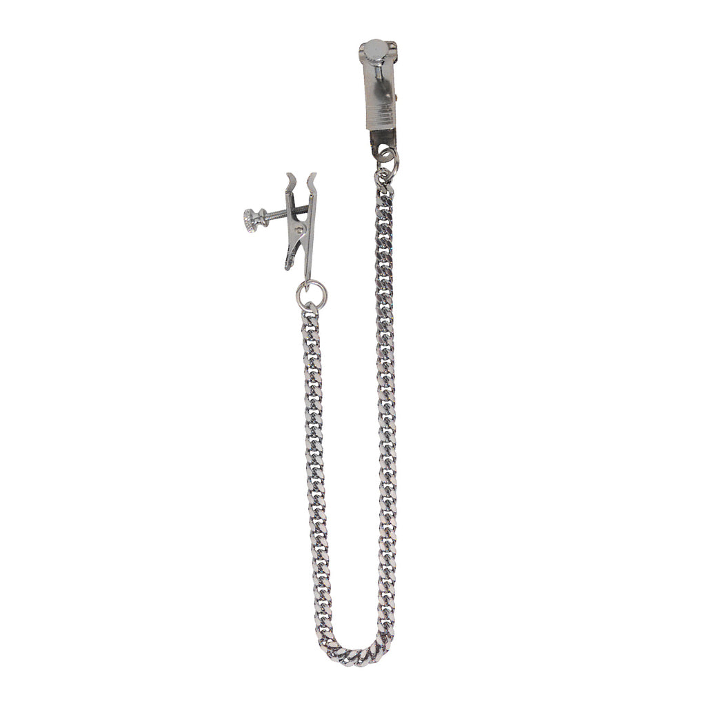 Spartacus Adjustable Duckbill Nipple Clamps with Chain