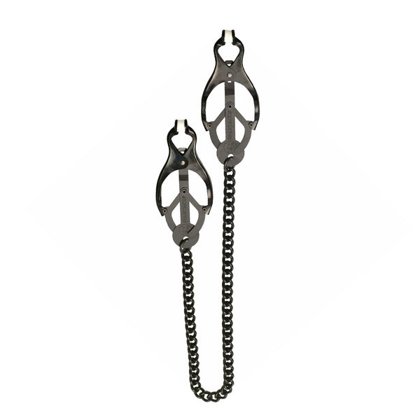 Spartacus Black Butterfly Nipple Clamp with Link Chain