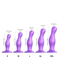Strap-On-Me Curvy Dildo Plug Metallic Purple