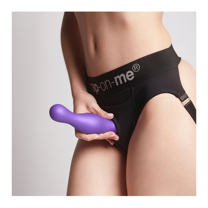 Strap-On-Me Curvy Dildo Plug Metallic Purple