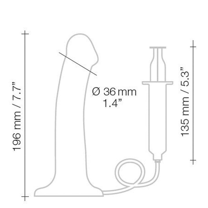 Strap-On-Me Large Silicone Cum Dildo