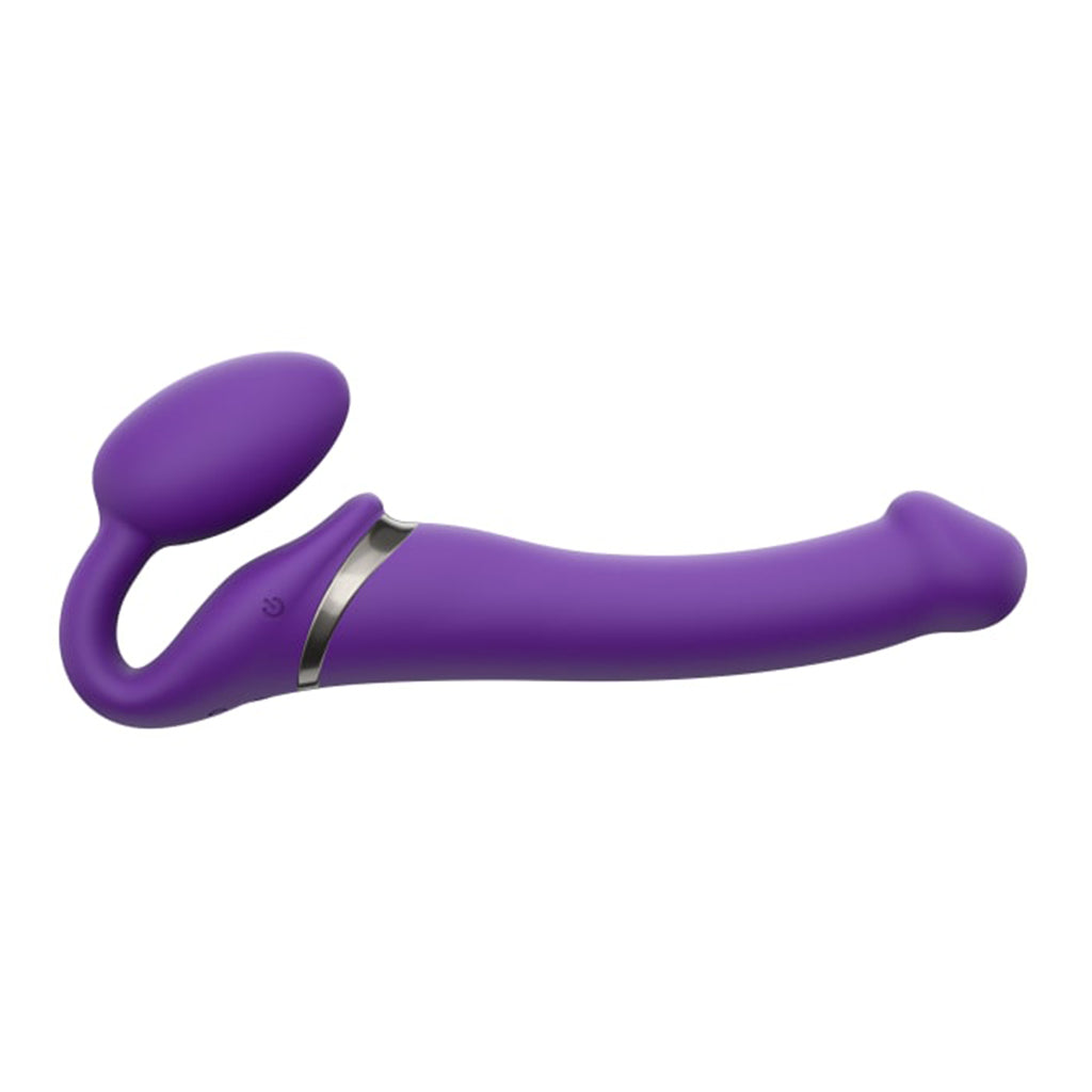 STRAP-ON-ME VIBRATING BENDABLE STRAPLESS DILDO PURPLE