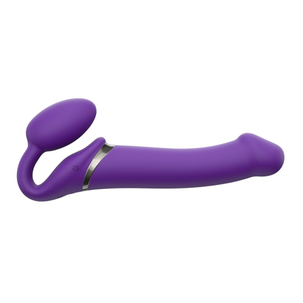 STRAP-ON-ME VIBRATING BENDABLE STRAPLESS DILDO PURPLE