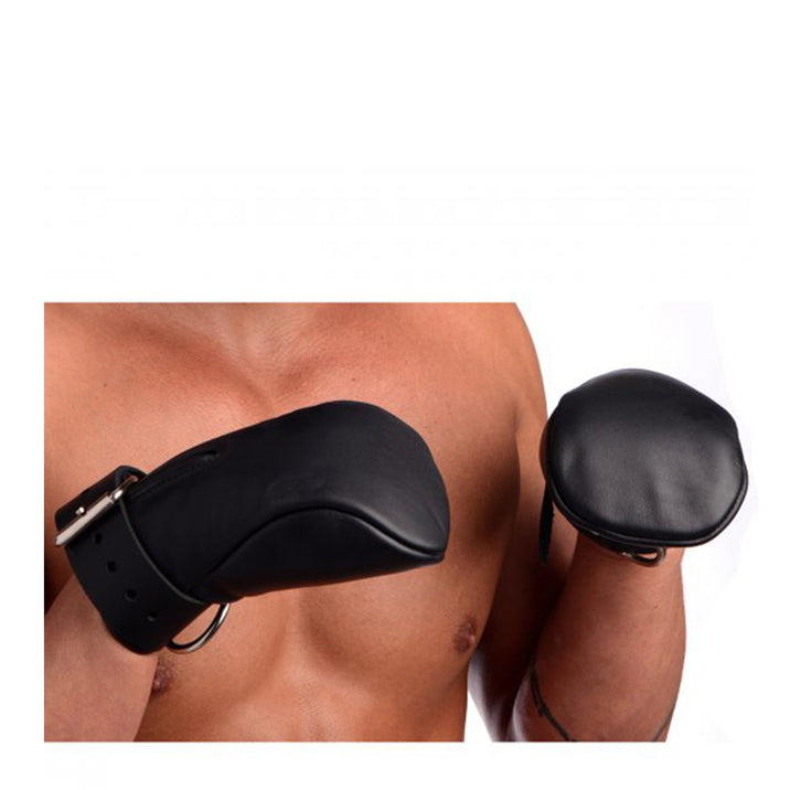 STRICT LEATHER PADDED DELUXE FIST MITTS
