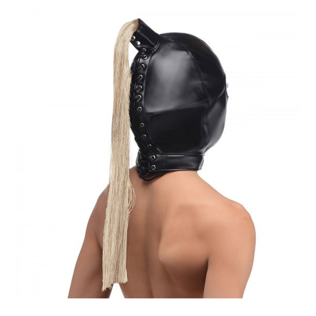 Strict Ponytail Bondage Hood