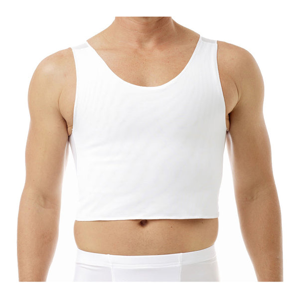 Underworks Econo Cotton Lined Cropped Chest Binder White