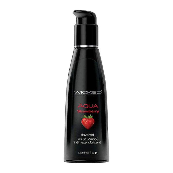 Wicked Aqua Strawberry Flavoured Water Based Lubricant
