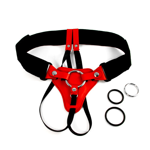 Wild Hide Deluxe Strap-On Harness Red