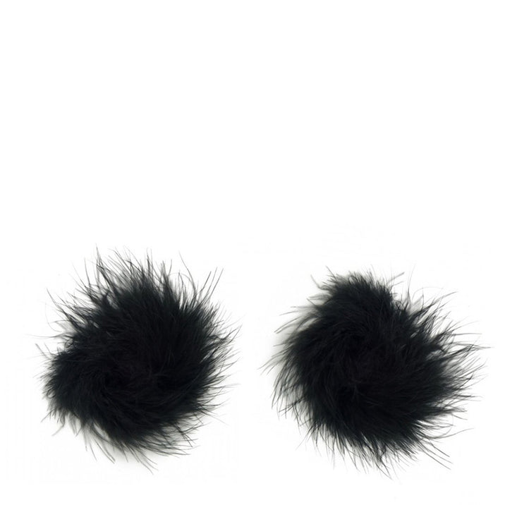 Love in Leather Fluffy Nipple Pasties