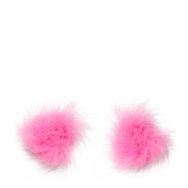 Love in Leather Fluffy Nipple Pasties