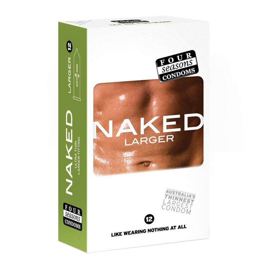 Four Seasons 12s Naked Larger Condoms – Max Black