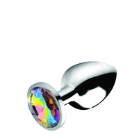 Rainbow Prism Gem Metal Butt Plug Large